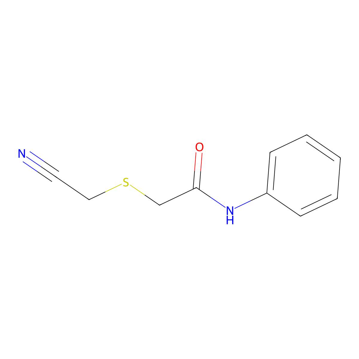 2-(cyanomethylsulfanyl)-N-phenylacetamide molecular structure, CAS 773152-13-9