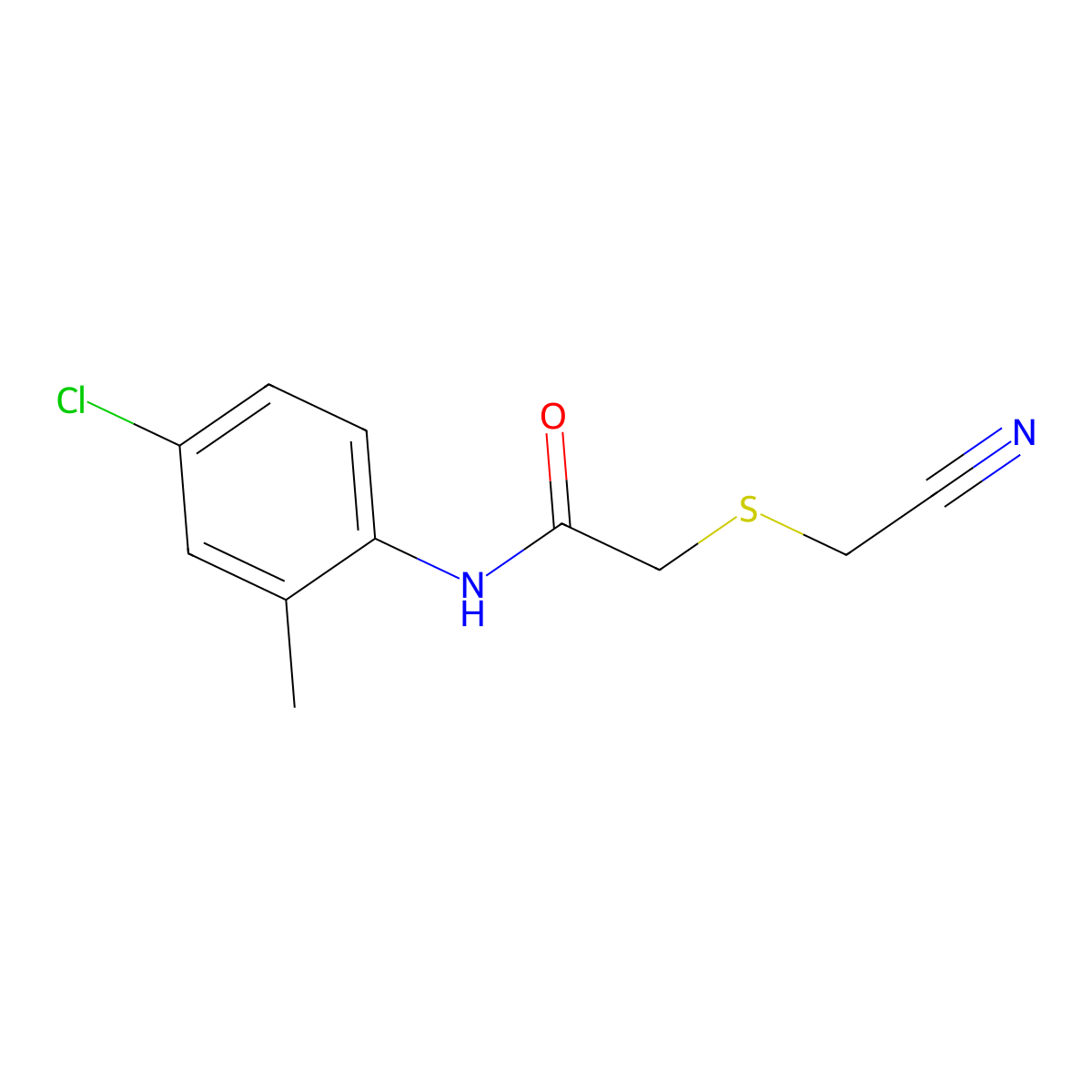 N-(4-chloro-2-methylphenyl)-2-(cyanomethylsulfanyl)acetamide molecular structure, CAS 773152-15-1