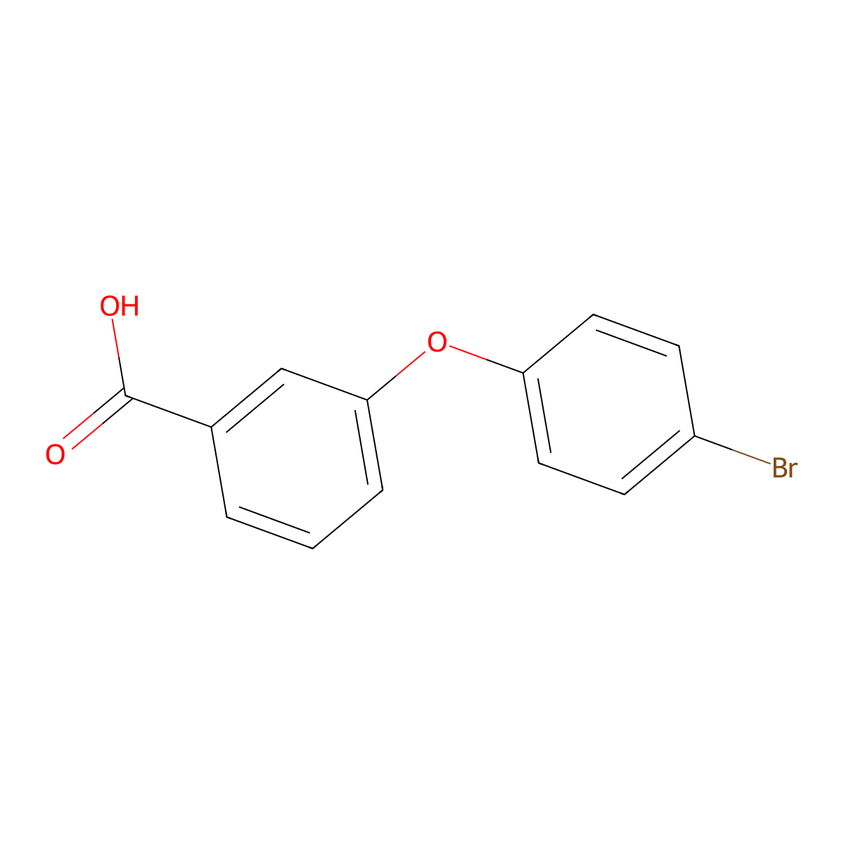 3-(4-Bromophenoxy)benzoic acid molecular structure, CAS 77317-51-2