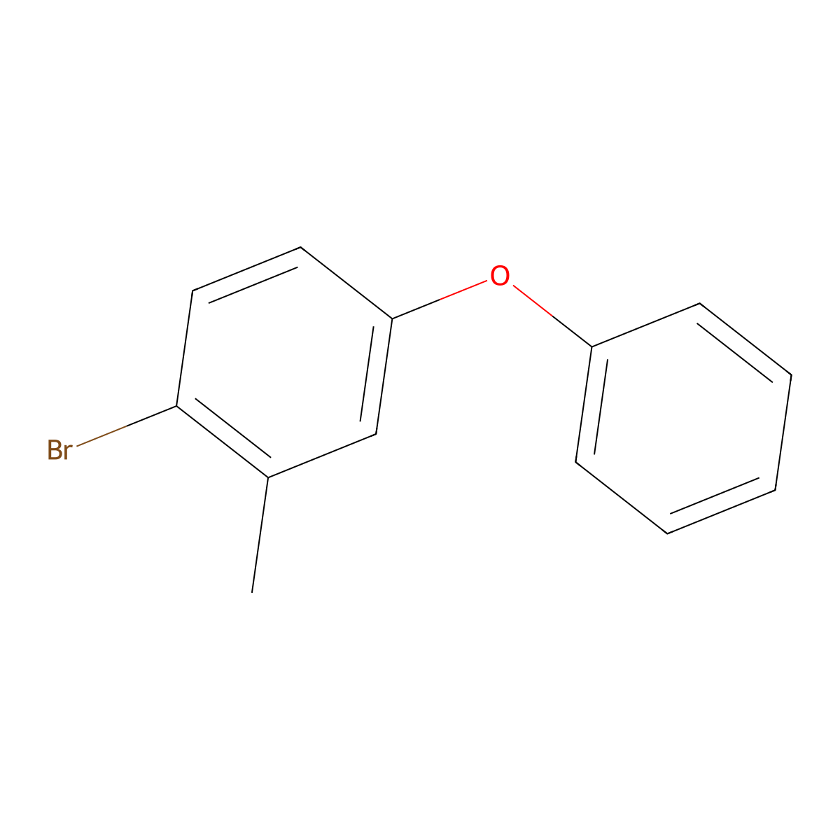 1-Bromo-2-methyl-4-phenoxybenzene molecular structure, CAS 77317-53-4