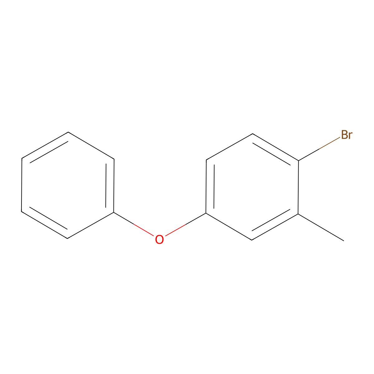 1-Bromo-2-methyl-4-phenoxybenzene molecular structure, CAS 77317-53-4
