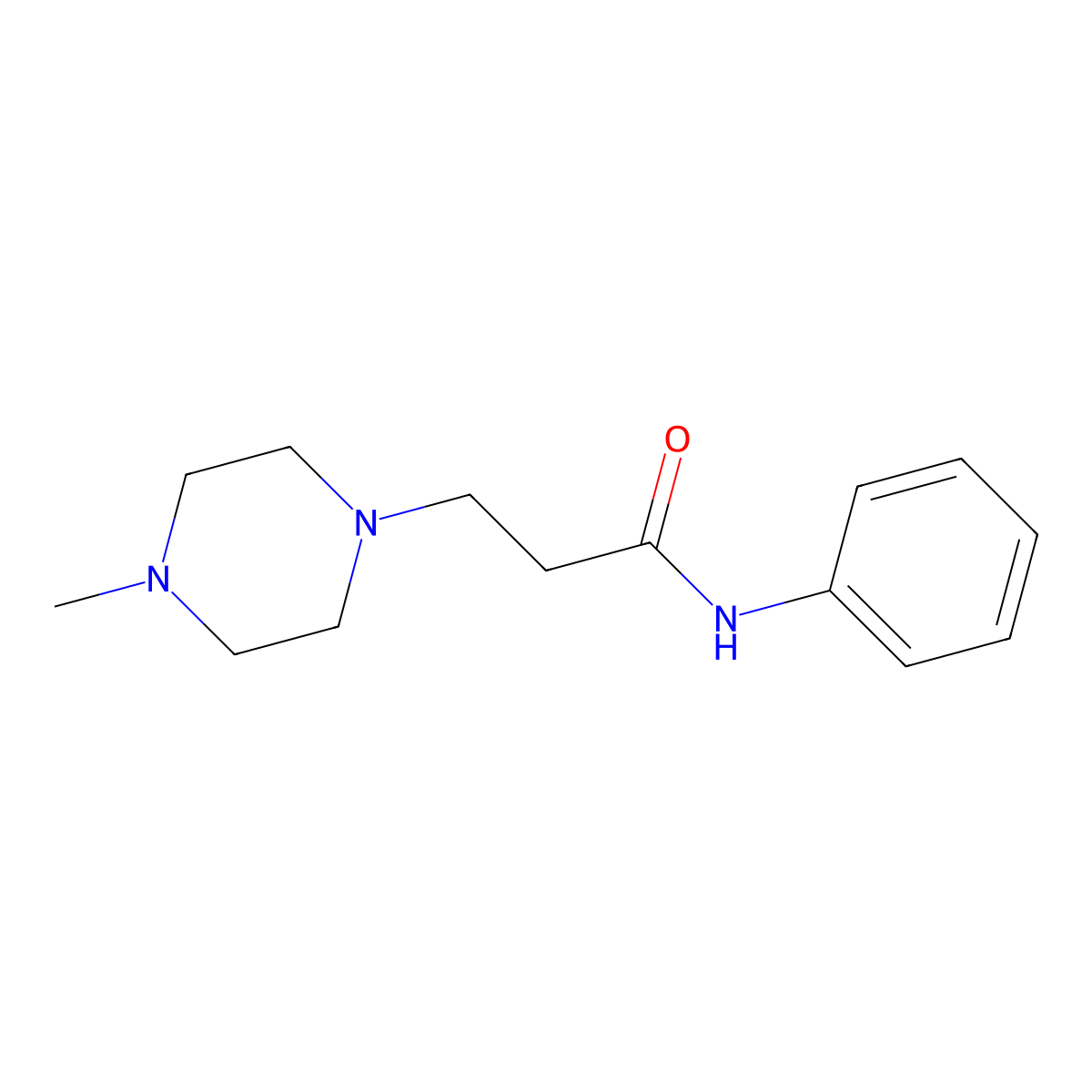 3-(4-methylpiperazin-1-yl)-N-phenylpropanamide molecular structure, CAS 77318-06-0
