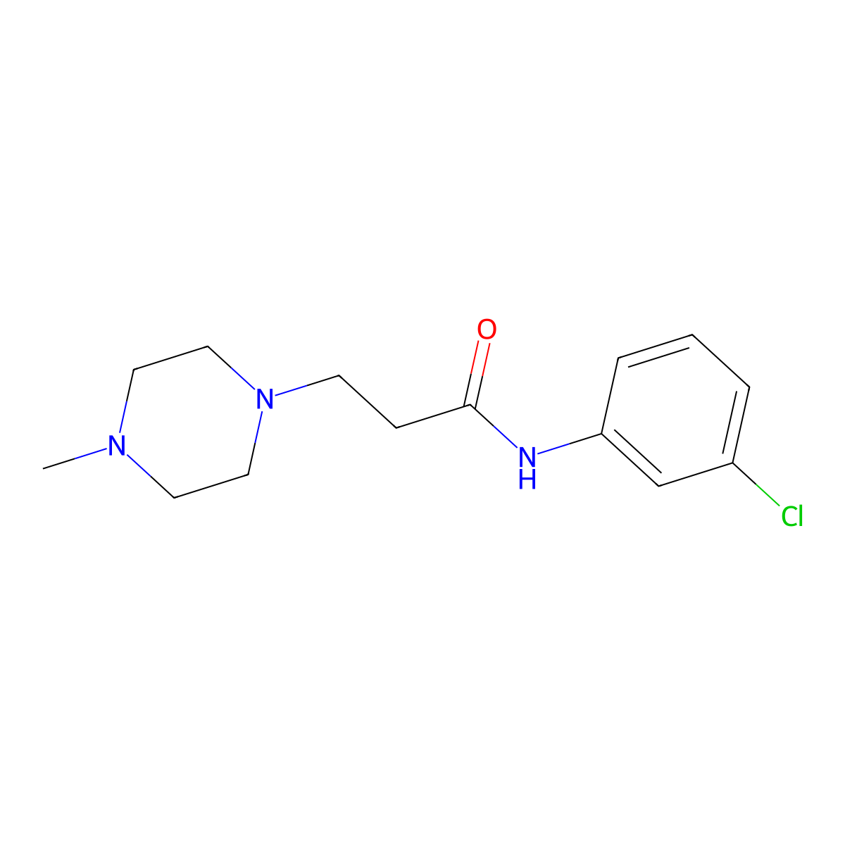 N-(3-Chloro-phenyl)-3-(4-methyl-piperazin-1-yl)-propionamide molecular structure, CAS 77318-10-6