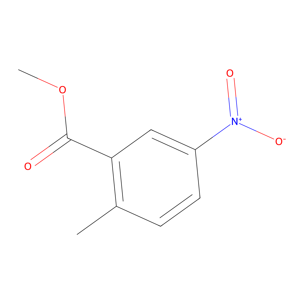 Methyl 2-methyl-5-nitrobenzoate molecular structure, CAS 77324-87-9