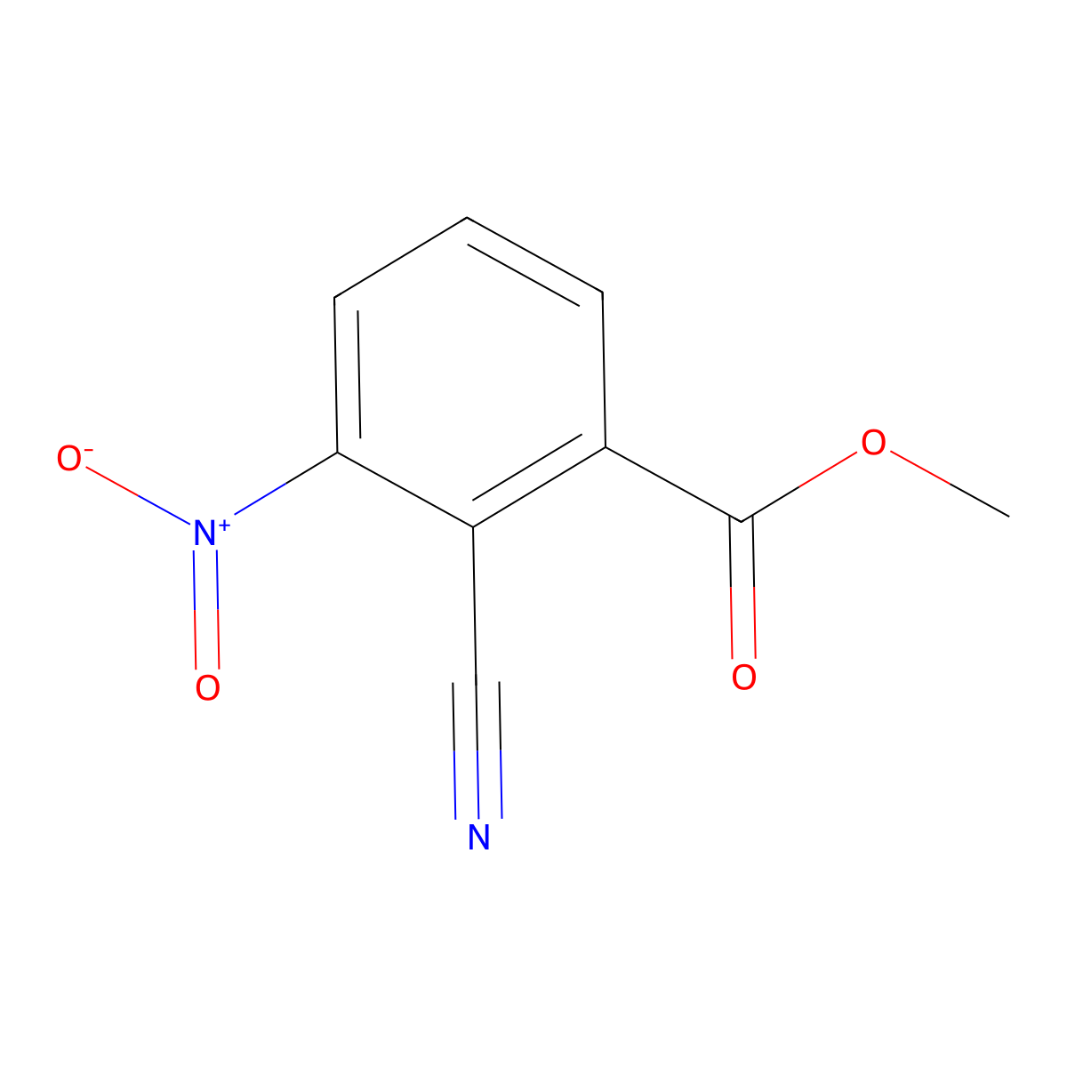 Methyl 2-cyano-3-nitrobenzoate molecular structure, CAS 77326-46-6