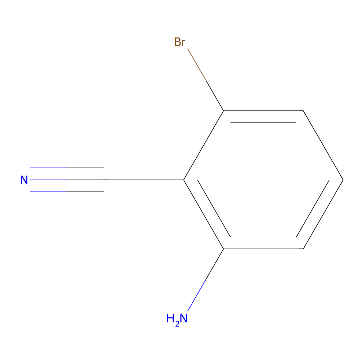 2-Amino-6-bromobenzonitrile molecular structure, CAS 77326-62-6
