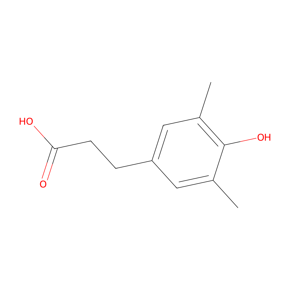 3-(4-Hydroxy-3,5-dimethylphenyl)propanoic Acid molecular structure, CAS 7733-58-6