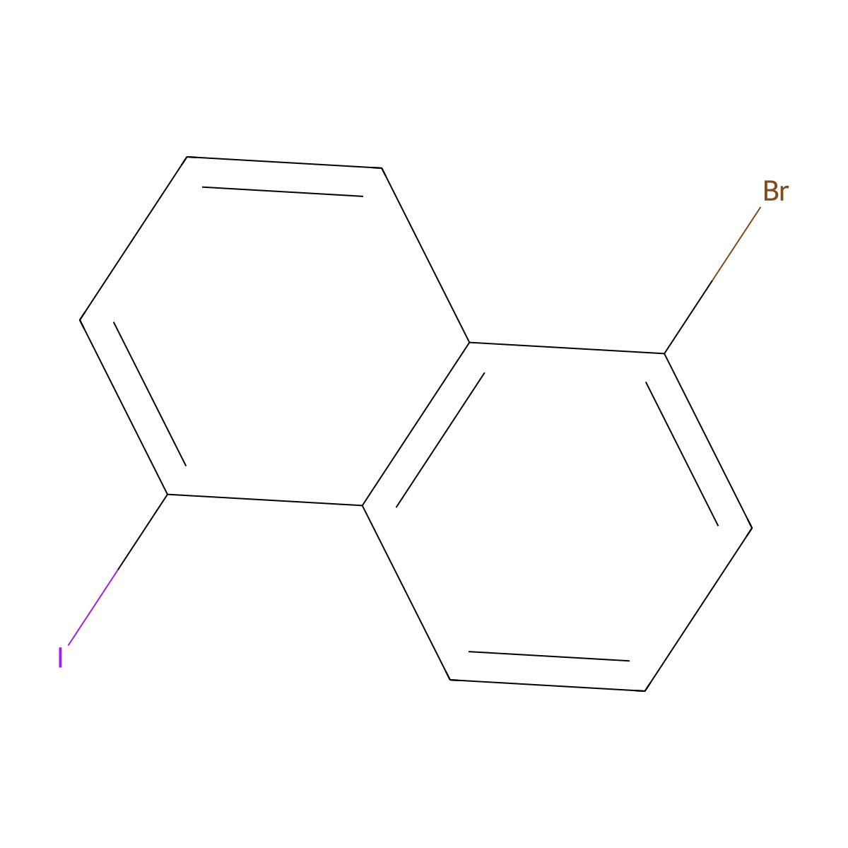 1-Bromo-5-iodonaphthalene molecular structure, CAS 77332-64-0