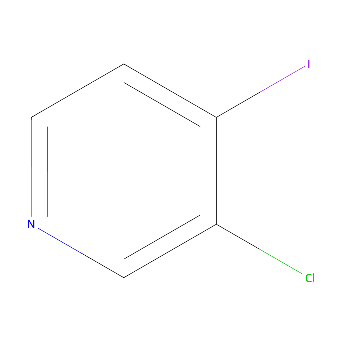 3-Chloro-4-iodopyridine molecular structure, CAS 77332-79-7