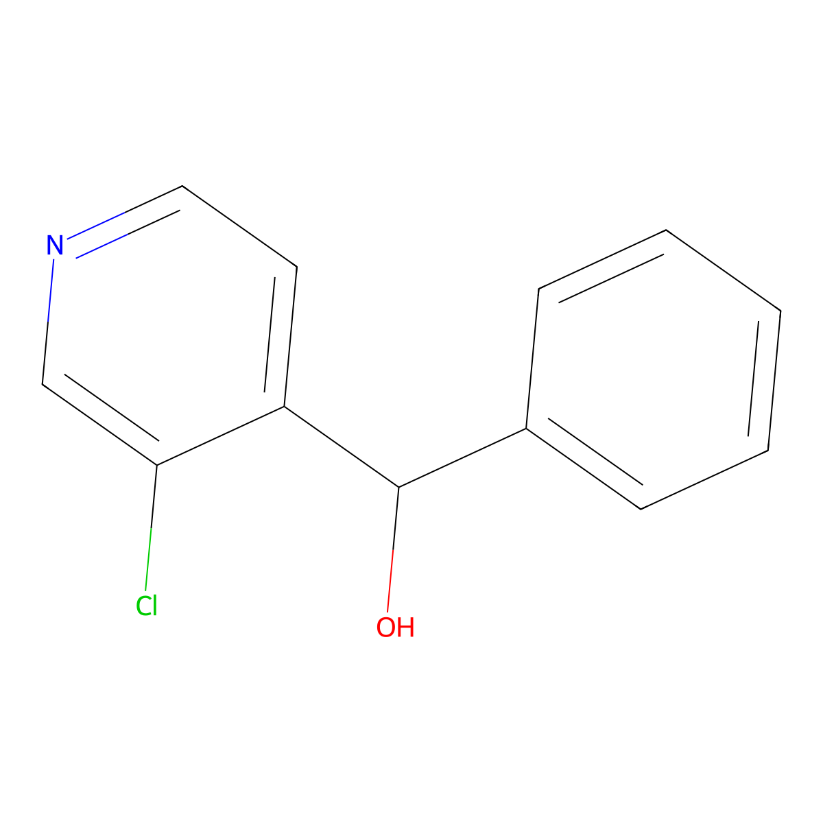 (3-Chloropyridin-4-YL)(phenyl)methanol molecular structure, CAS 77332-81-1