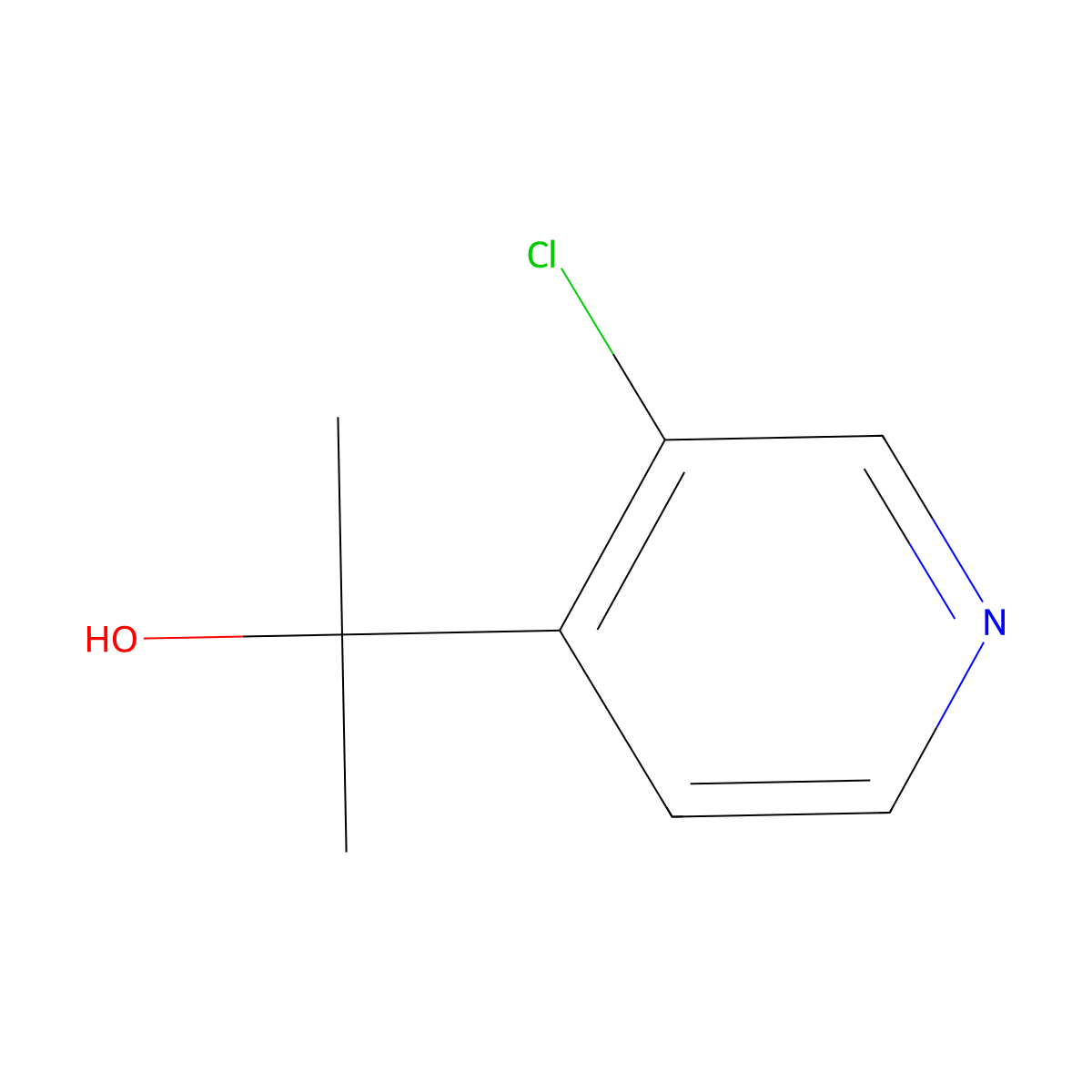 2-(3-Chloropyridin-4-yl)propan-2-ol molecular structure, CAS 77332-83-3