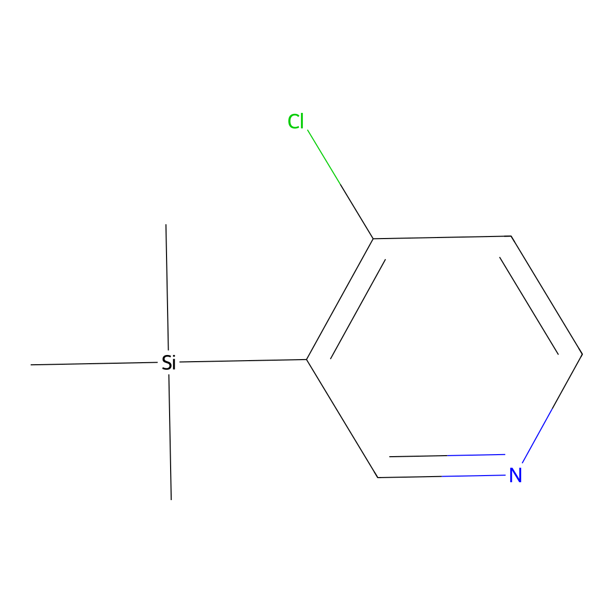 4-Chloro-3-(trimethylsilyl)pyridine molecular structure, CAS 77332-85-5