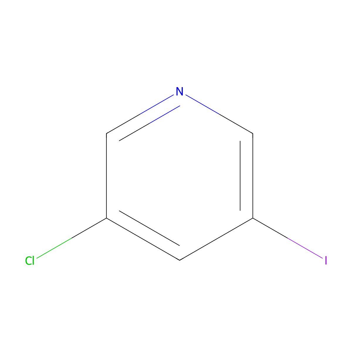 3-Chloro-5-iodo-pyridine molecular structure, CAS 77332-90-2
