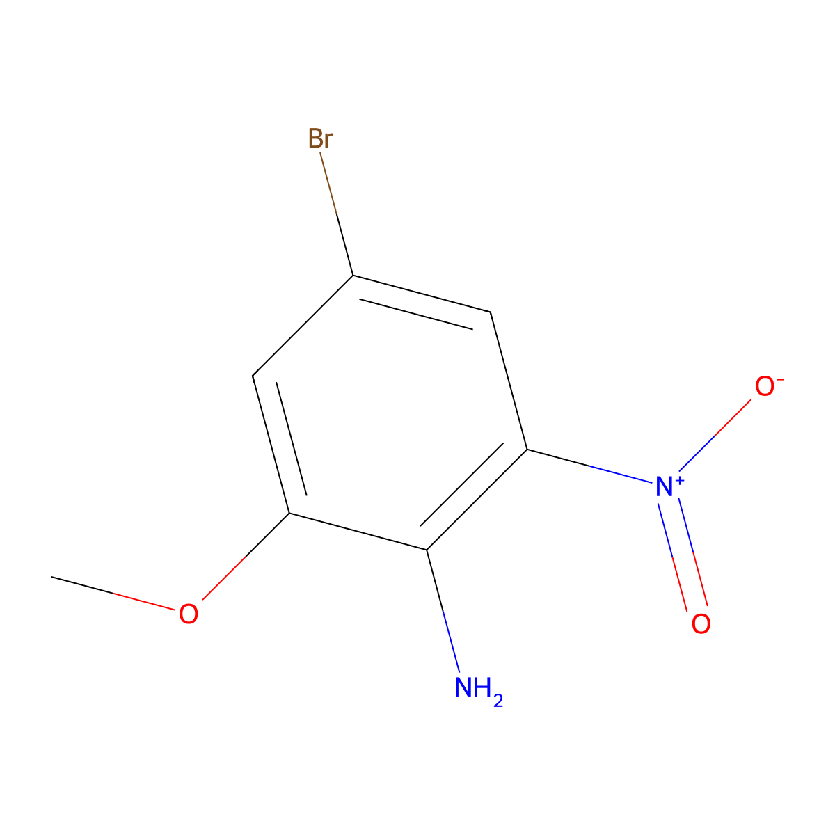 4-Bromo-2-methoxy-6-nitroaniline molecular structure, CAS 77333-45-0