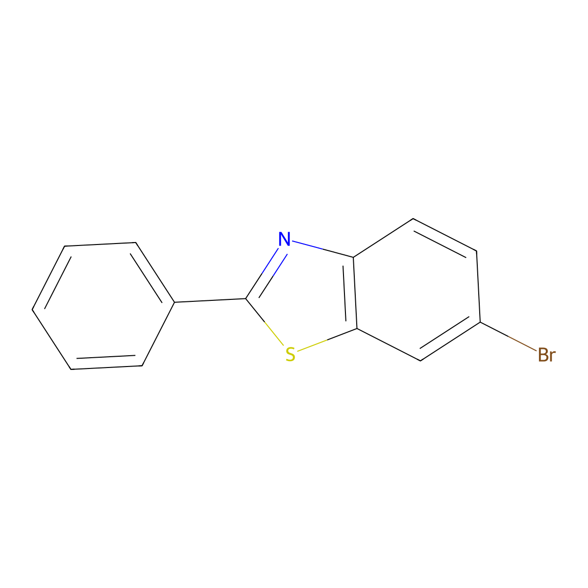 6-Bromo-2-phenylbenzothiazole molecular structure, CAS 77333-67-6