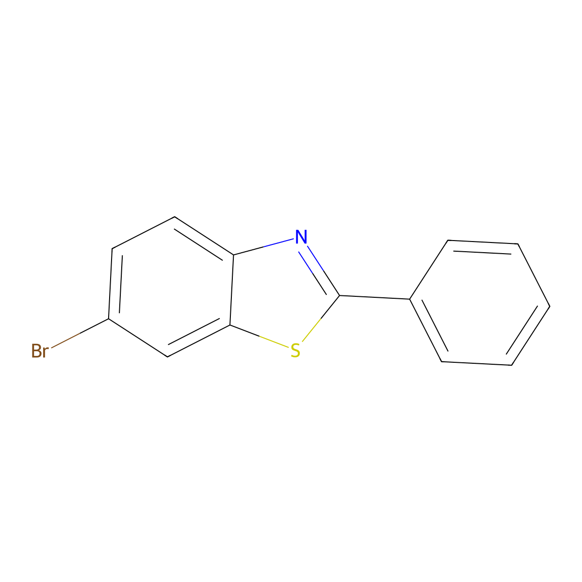 6-Bromo-2-phenylbenzothiazole molecular structure, CAS 77333-67-6