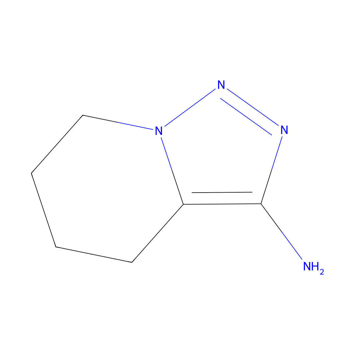 4H,5H,6H,7H-[1,2,3]triazolo[1,5-a]pyridin-3-amine molecular structure, CAS 77333-90-5
