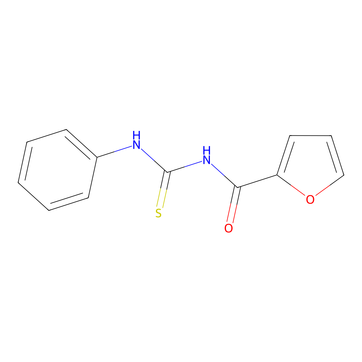 N-(phenylcarbamothioyl)furan-2-carboxamide molecular structure, CAS 77336-90-4