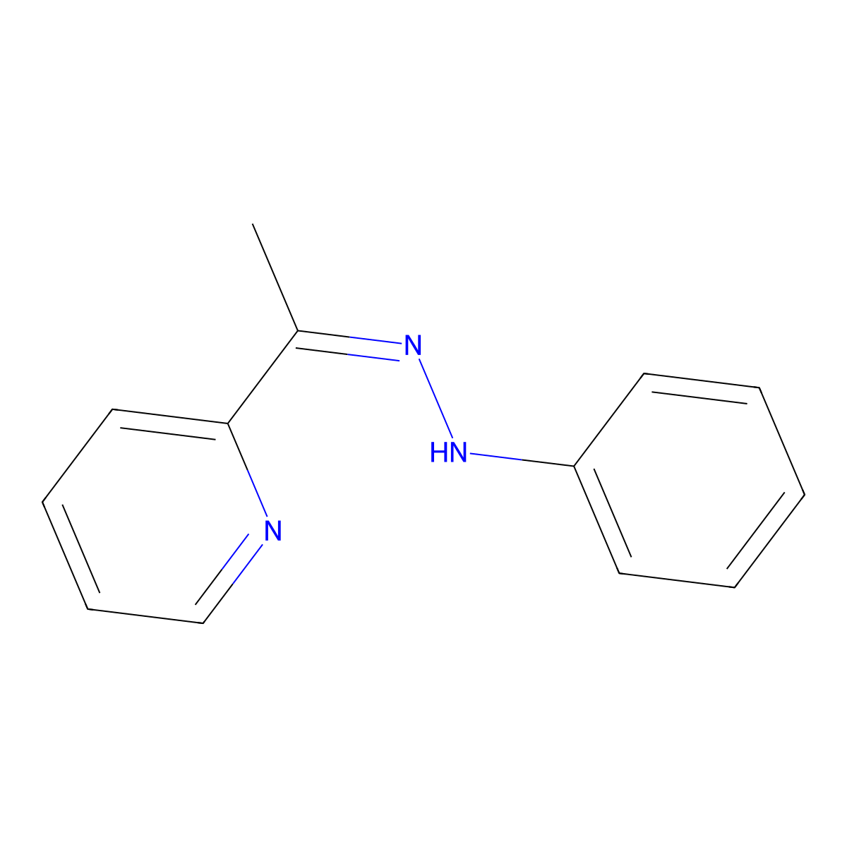 1-(2-pyridinyl)-1-ethanone N-phenylhydrazone molecular structure, CAS 7734-05-6