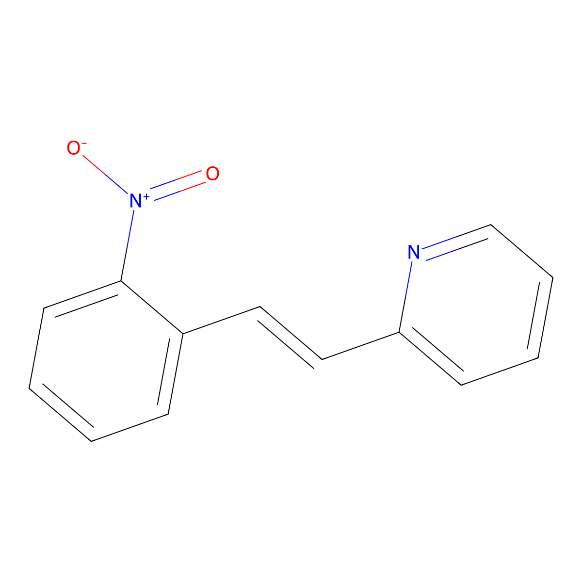 2-[(E)-2-(2-nitrophenyl)vinyl]pyridine molecular structure, CAS 77340-84-2