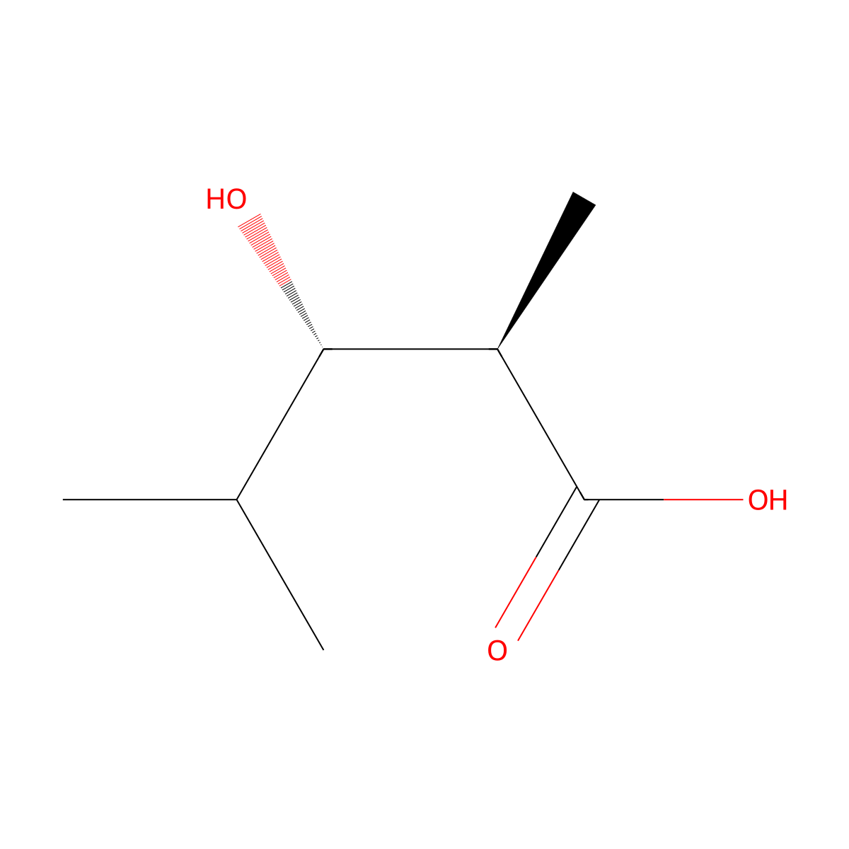 (2R,3S)-3-hydroxy-2,4-dimethylpentanoic acid molecular structure, CAS 77341-63-0