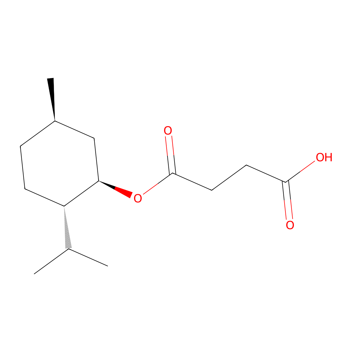 Monomenthyl succinate, (-)- molecular structure, CAS 77341-67-4