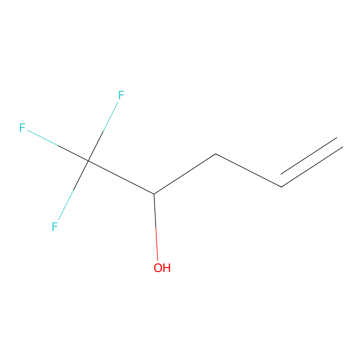 5,5,5-Trifluoropent-1-en-4-ol molecular structure, CAS 77342-37-1
