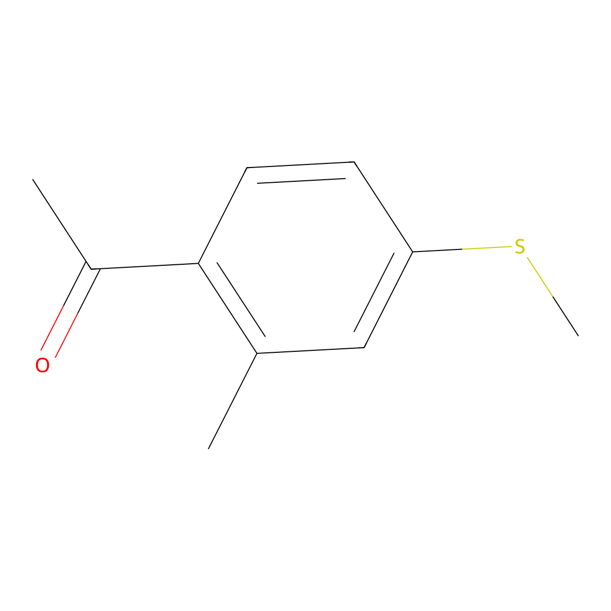 1-(2-Methyl-4-(methylthio)phenyl)ethanone molecular structure, CAS 77344-65-1