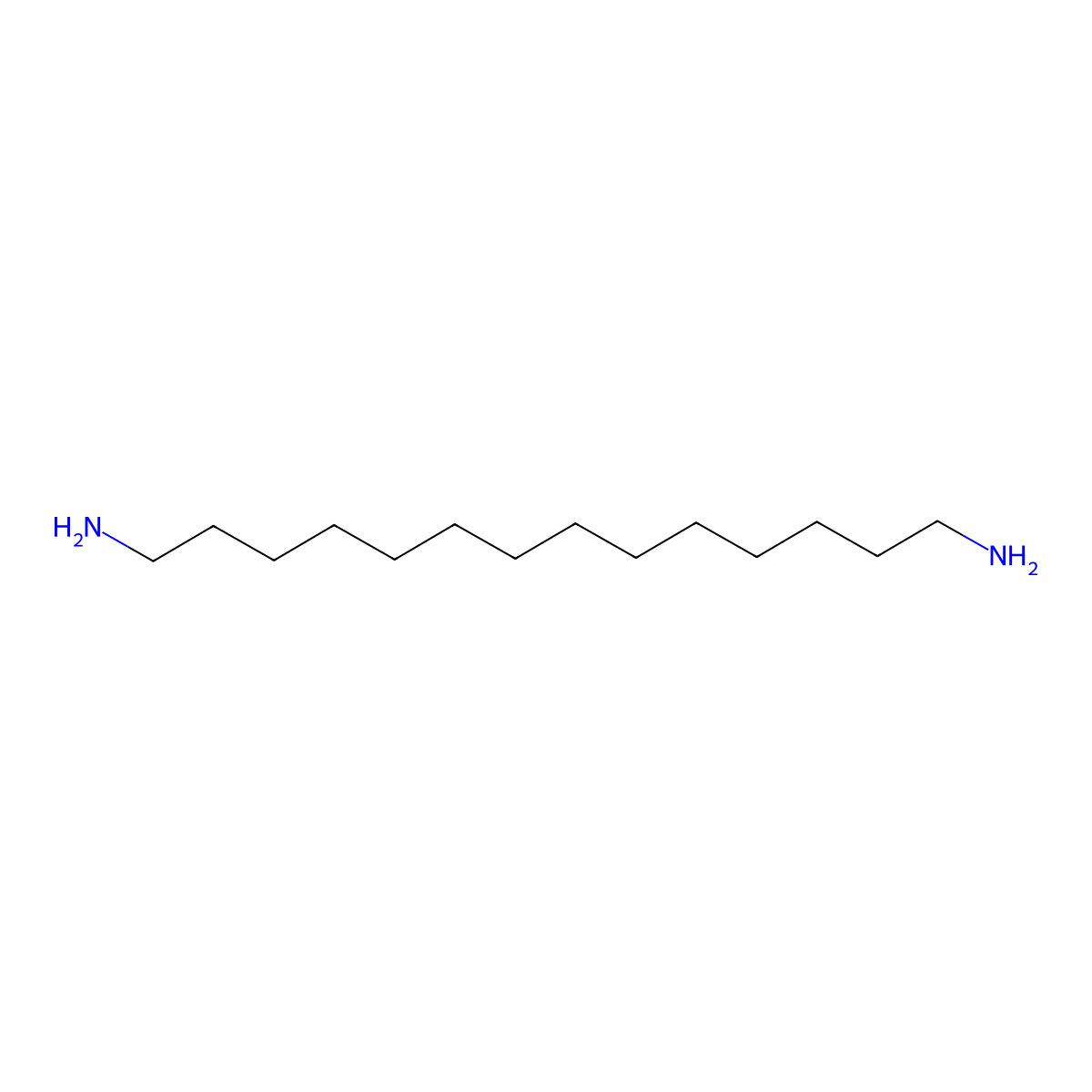 1,14-Tetradecanediamine molecular structure, CAS 7735-02-6