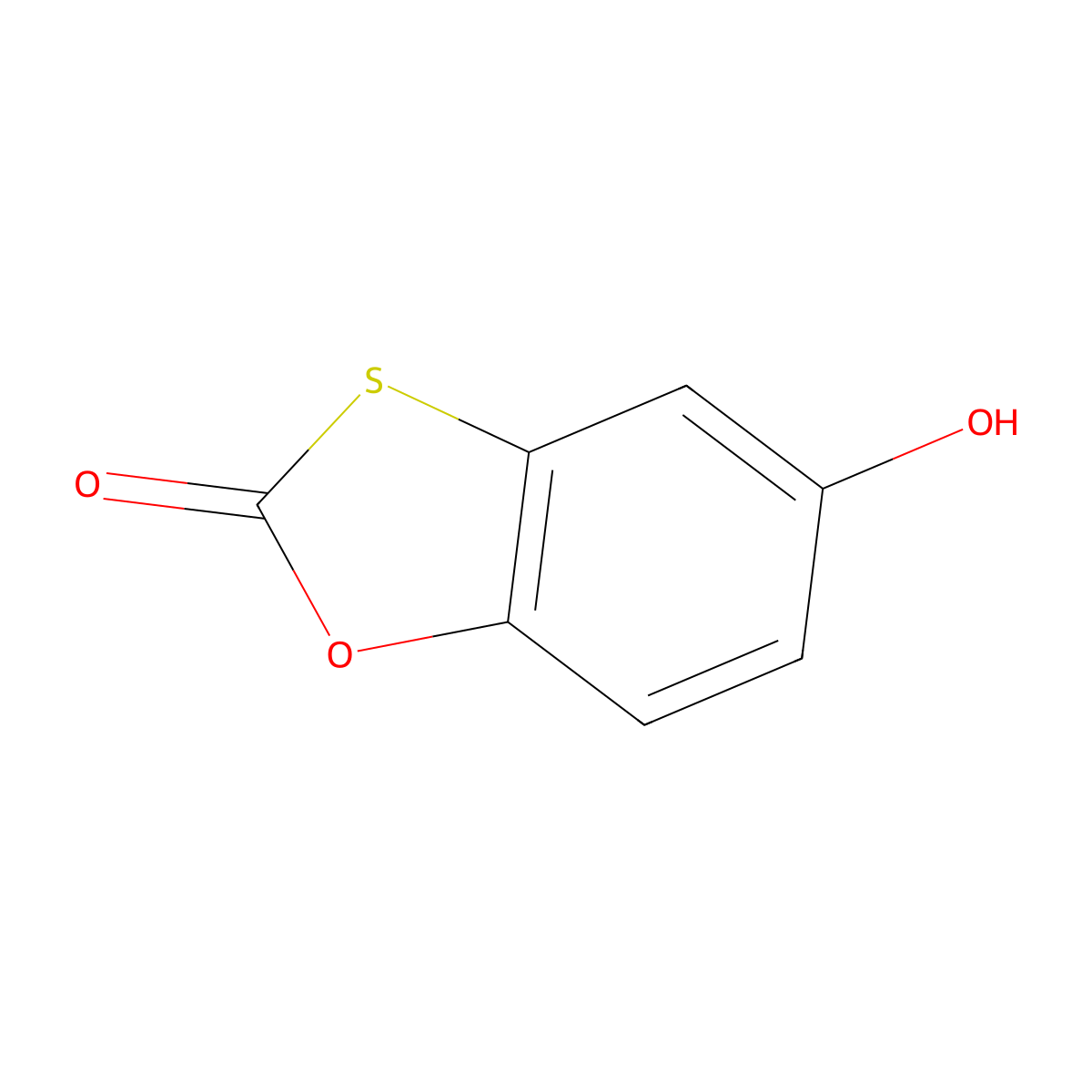 1,3-Benzoxathiol-2-one, 5-hydroxy- molecular structure, CAS 7735-56-0