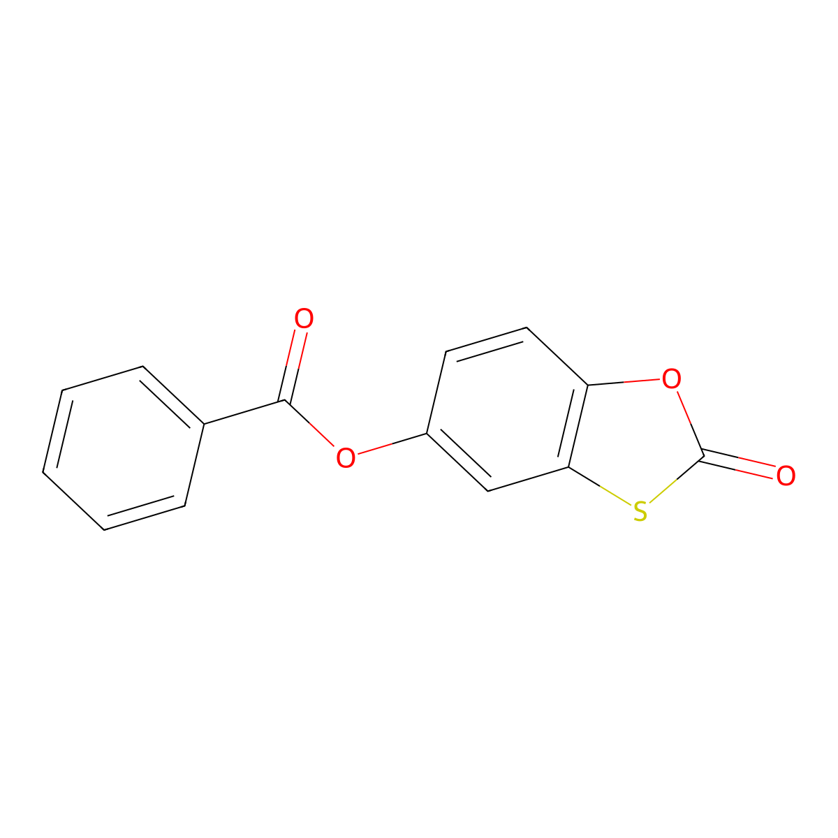 5-(Benzoyloxy)-1,3-benzoxathiol-2-one molecular structure, CAS 7735-57-1