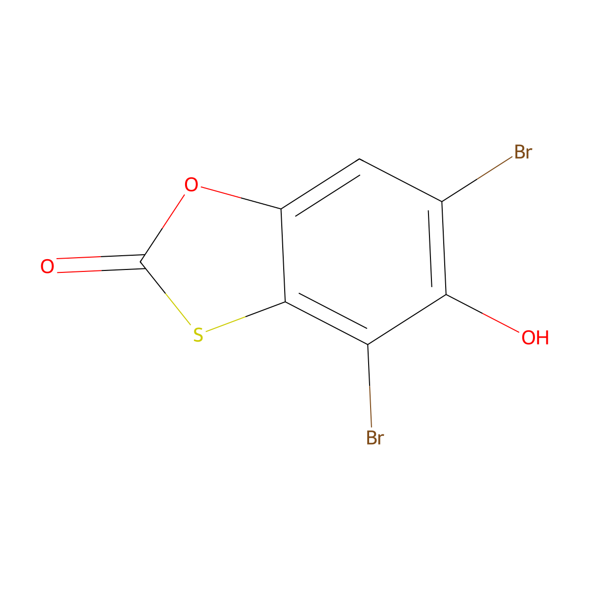 4,6-Dibromo-5-hydroxybenzo[d][1,3]oxathiol-2-one molecular structure, CAS 7735-61-7