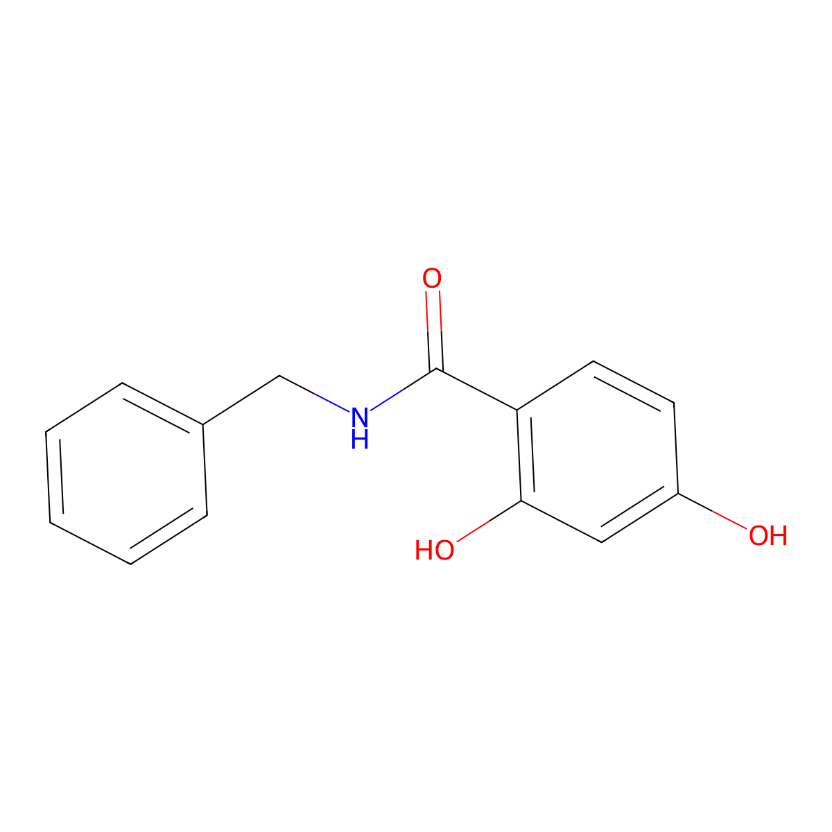 N-benzyl-2,4-dihydroxybenzamide molecular structure, CAS 77354-42-8