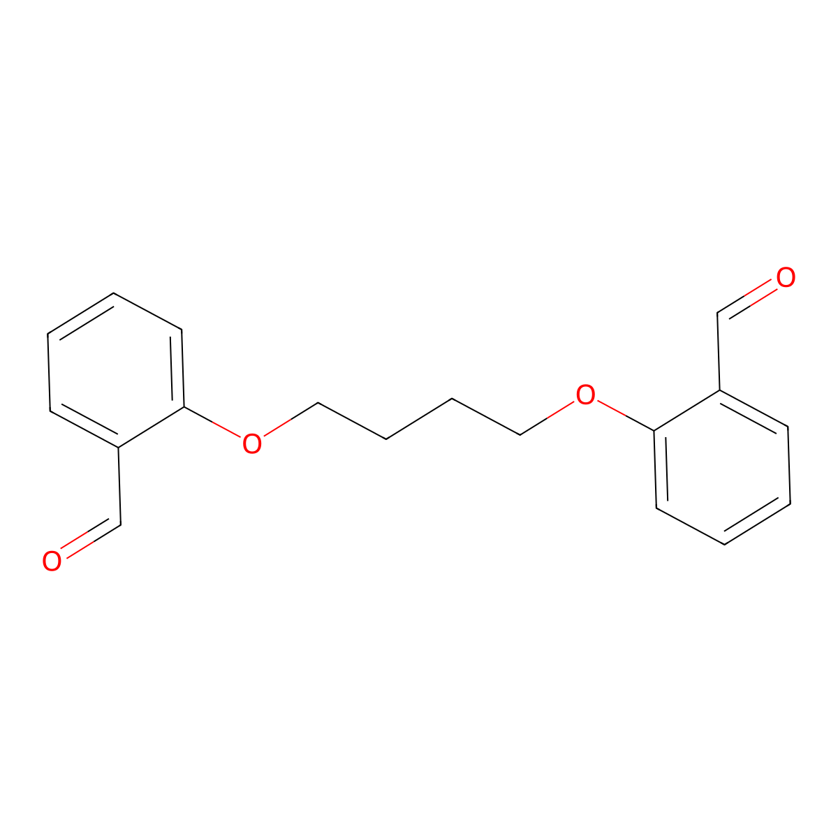 2,2'-(Tetramethylenedioxy)dibenzaldehyde molecular structure, CAS 77354-98-4