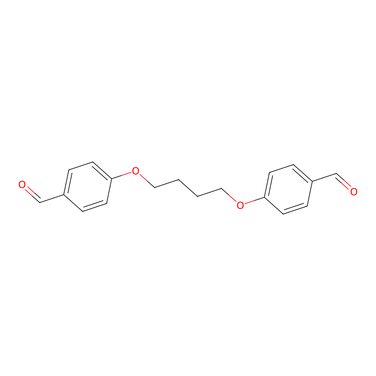 4-[4-(4-Formylphenoxy)butoxy]benzaldehyde molecular structure, CAS 77355-00-1