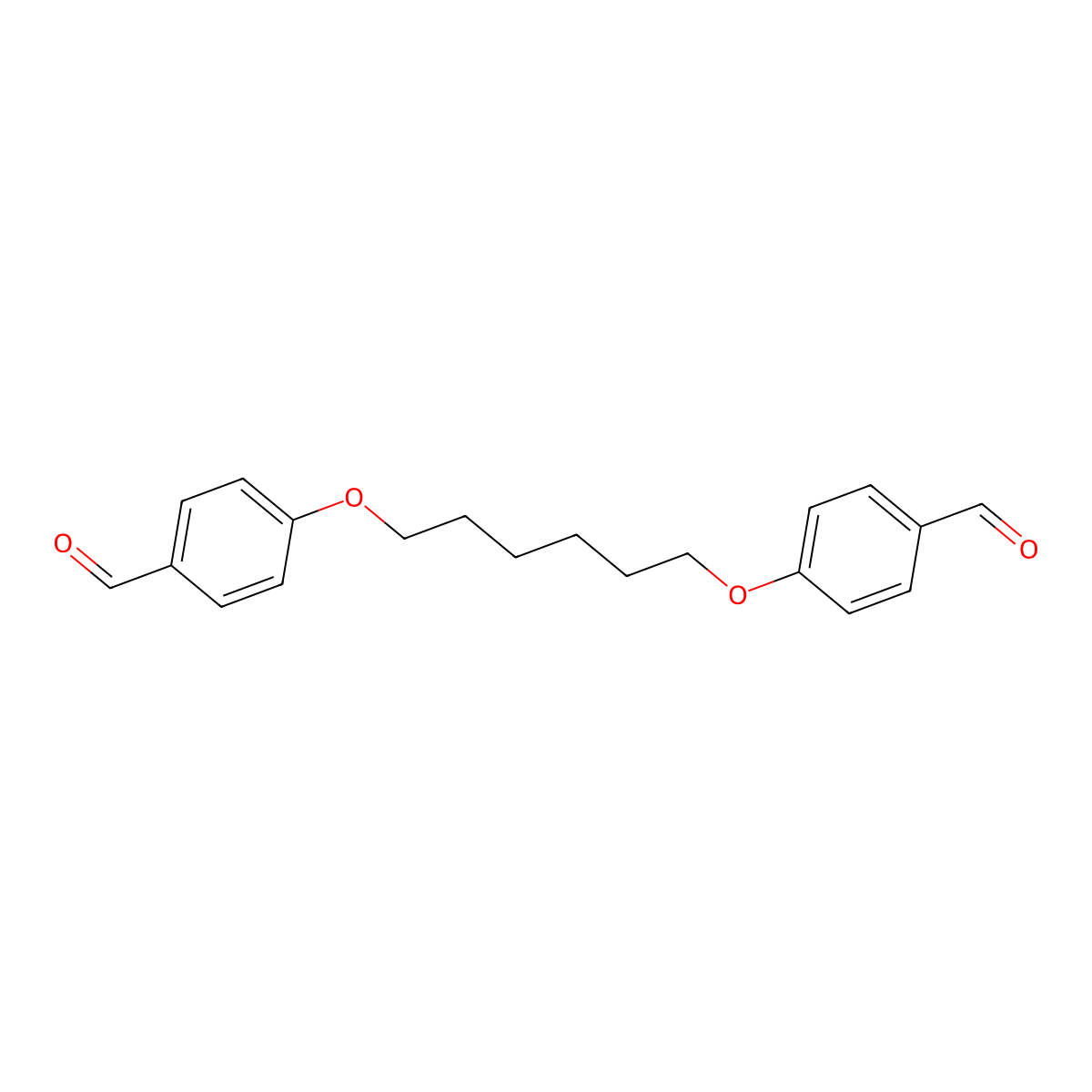 4-[6-(4-Formylphenoxy)hexoxy]benzaldehyde molecular structure, CAS 77355-02-3