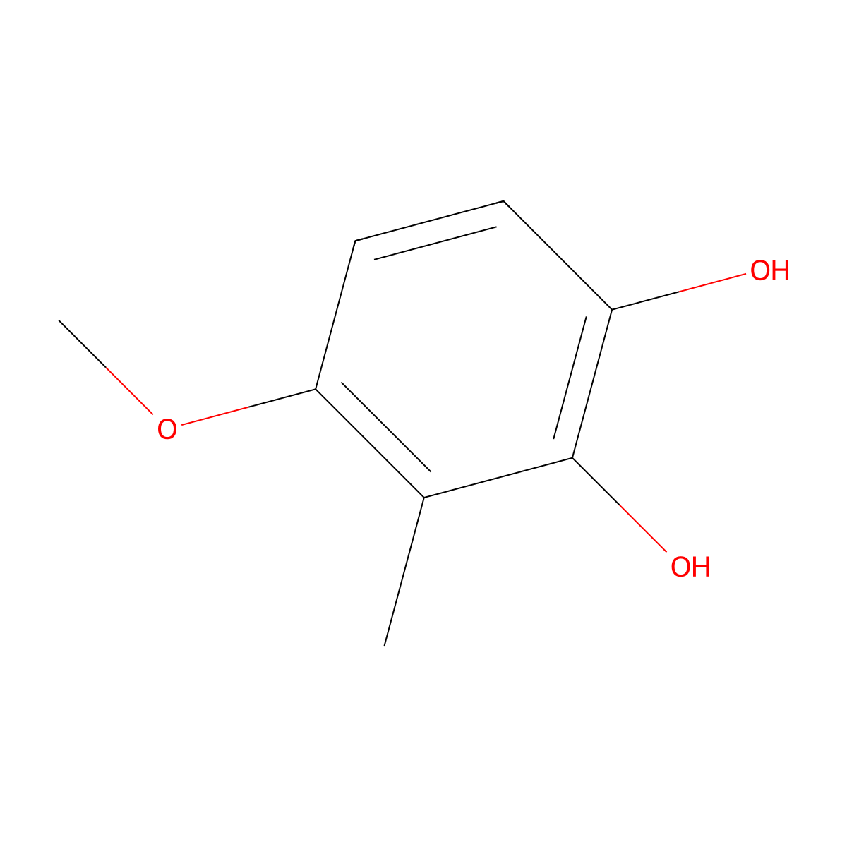 4-Methoxy-3-methylbenzene-1,2-diol molecular structure, CAS 77357-51-8