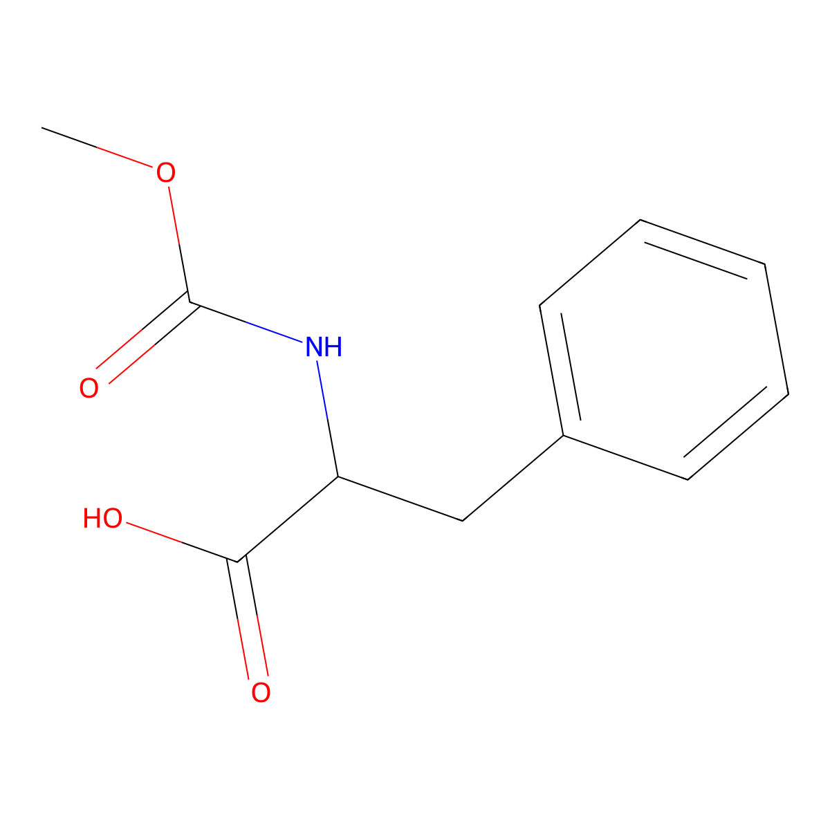 2-[(Methoxycarbonyl)amino]-3-phenylpropanoic acid molecular structure, CAS 77357-58-5