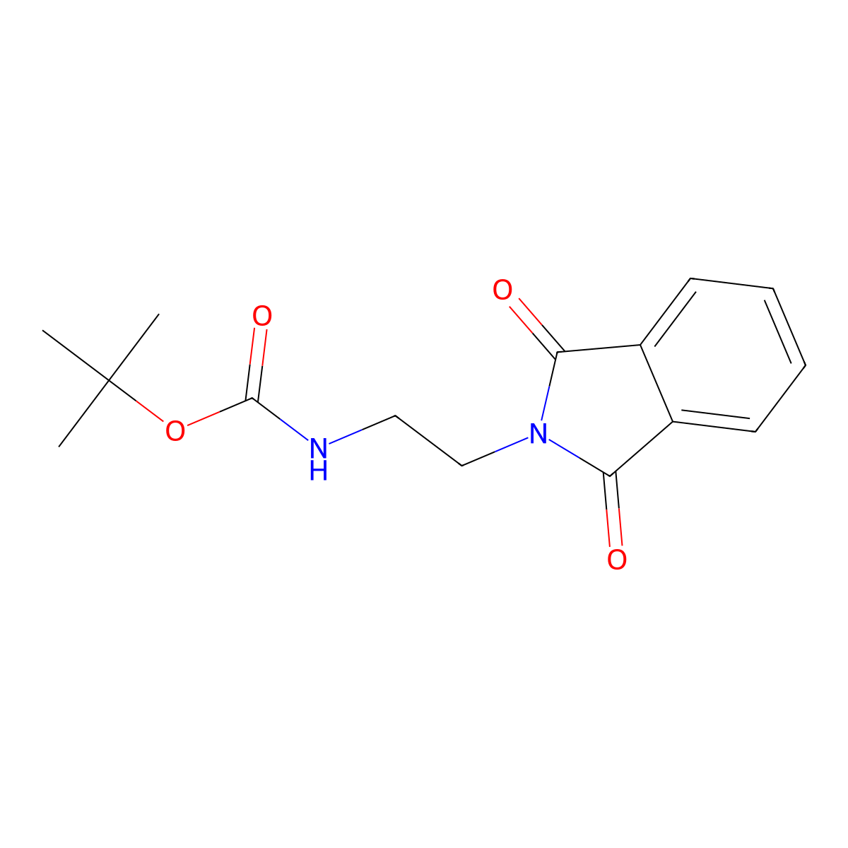 tert-butyl N-[2-(1,3-dioxo-2,3-dihydro-1H-isoindol-2-yl)ethyl]carbamate molecular structure, CAS 77361-32-1