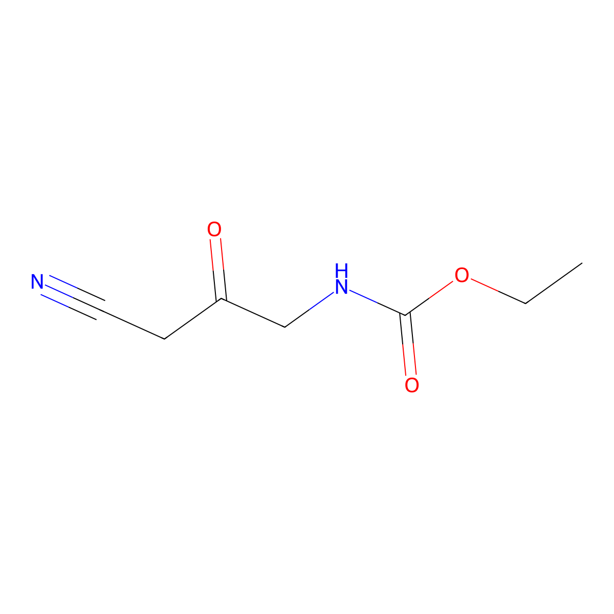 Ethyl (3-cyano-2-oxopropyl)carbamate molecular structure, CAS 77362-39-1