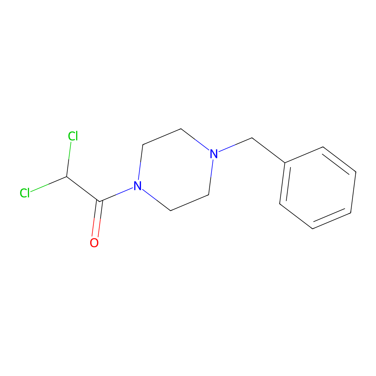 1-(4-Benzylpiperazin-1-yl)-2,2-dichloroethanone molecular structure, CAS 77367-95-4