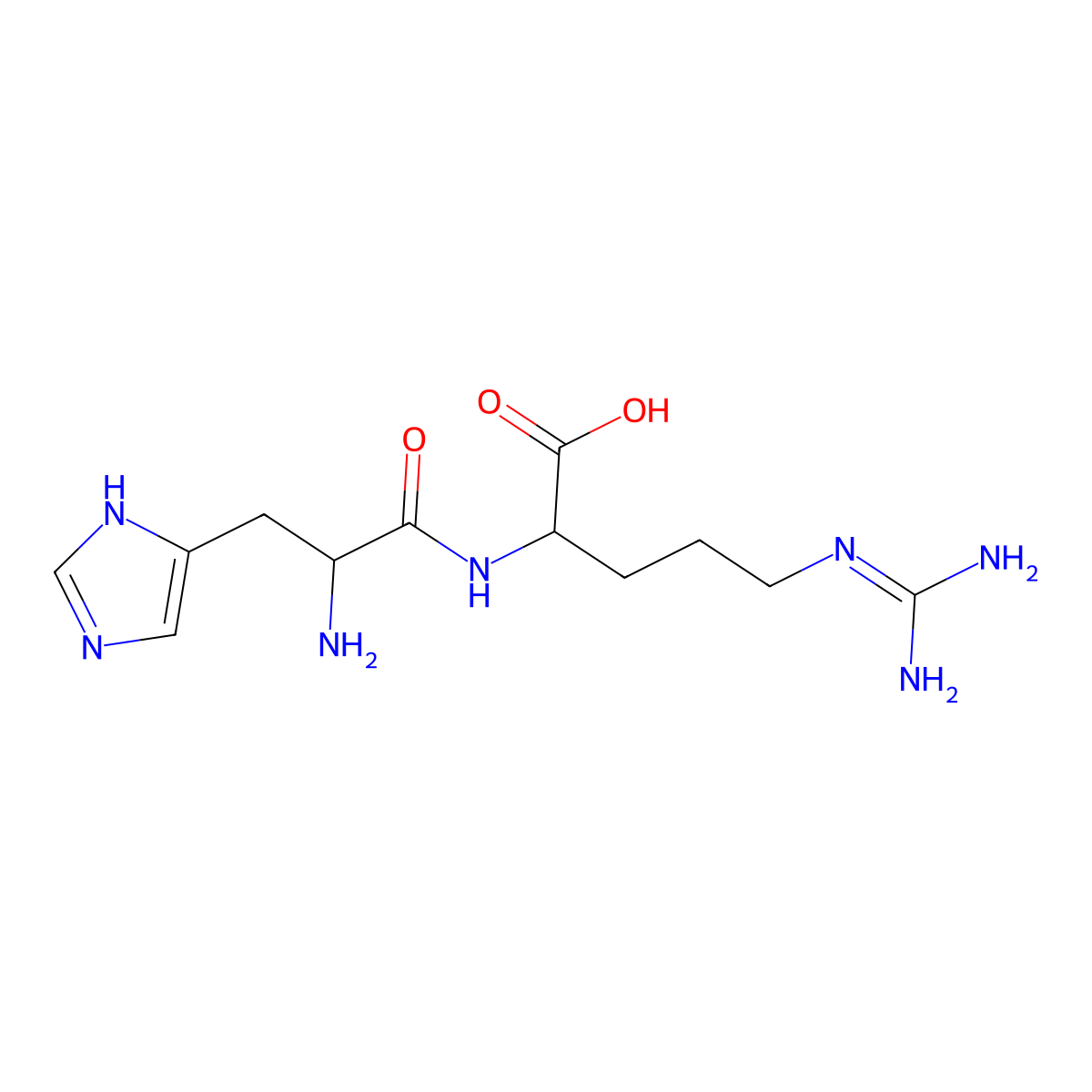 L-Histidyl-L-arginine molecular structure, CAS 77369-21-2