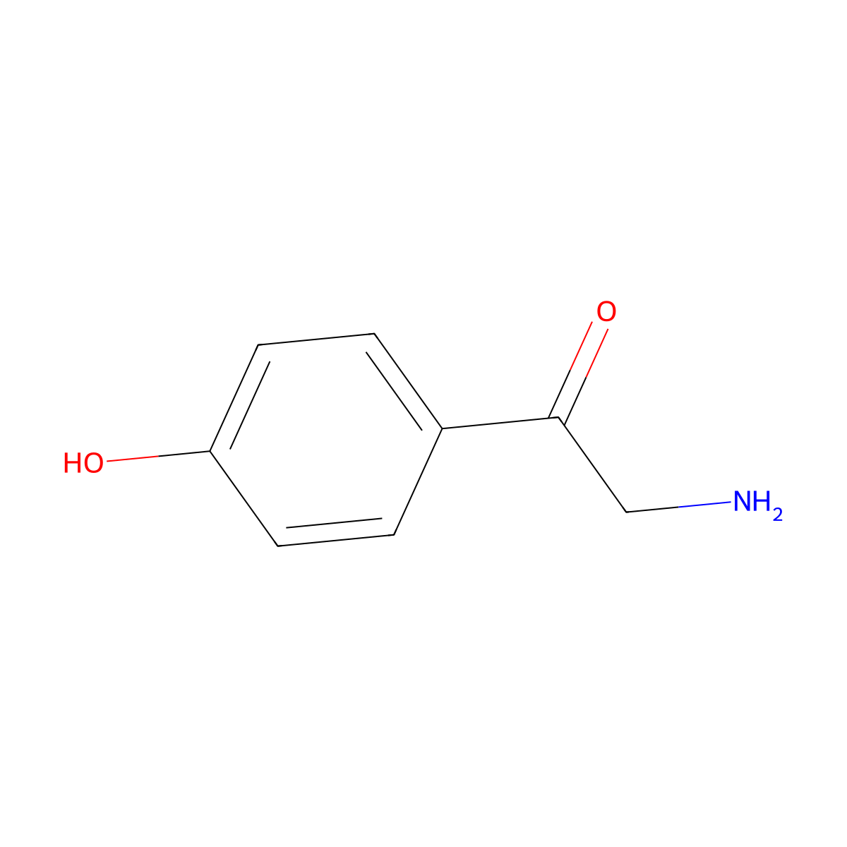 Ethanone, 2-amino-1-(4-hydroxyphenyl)- molecular structure, CAS 77369-38-1