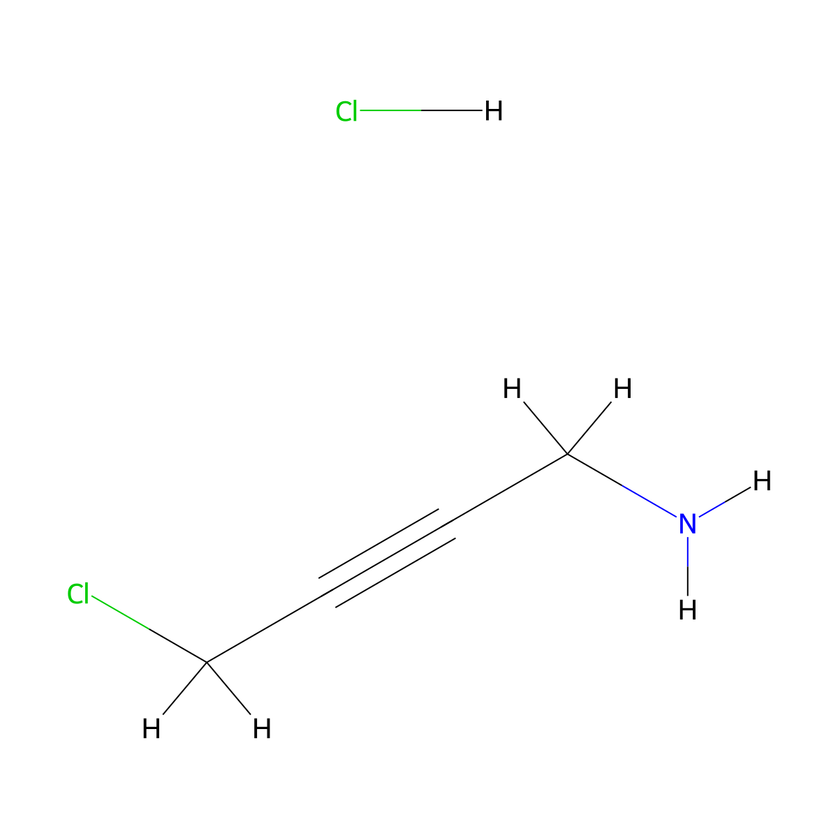 1-Amino-4-chloro-2-butyne hydrochloride molecular structure, CAS 77369-59-6