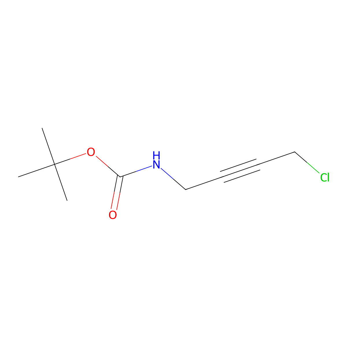 tert-butyl N-(4-chlorobut-2-yn-1-yl)carbamate molecular structure, CAS 77369-60-9
