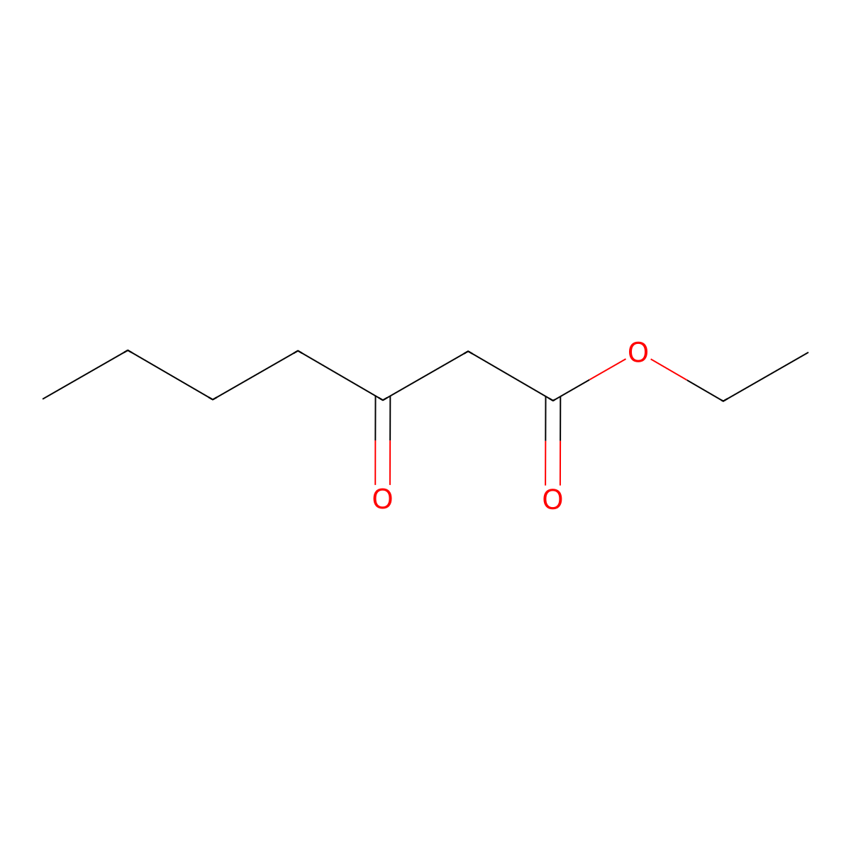 Ethyl 3-oxoheptanoate molecular structure, CAS 7737-62-4