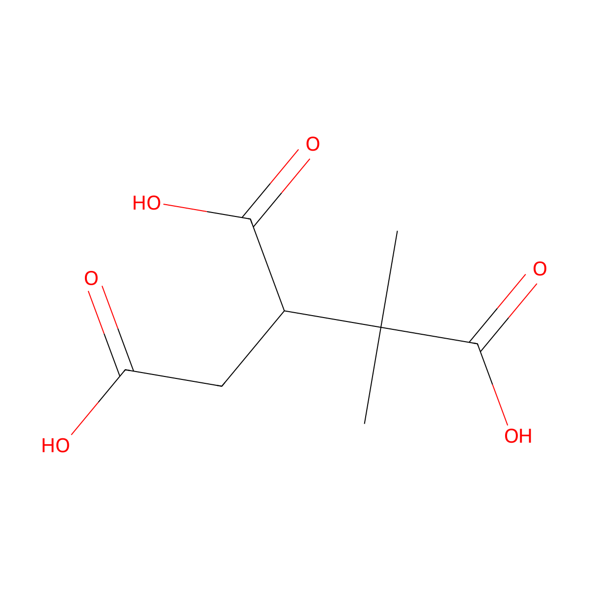 3-Methylbutane-1,2,3-tricarboxylic Acid molecular structure, CAS 77370-41-3