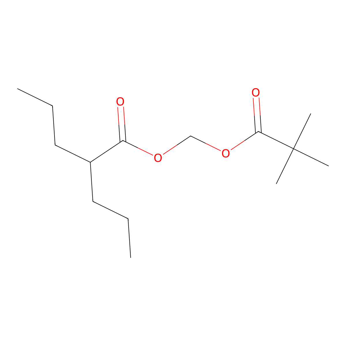 Valproate pivoxil molecular structure, CAS 77372-61-3