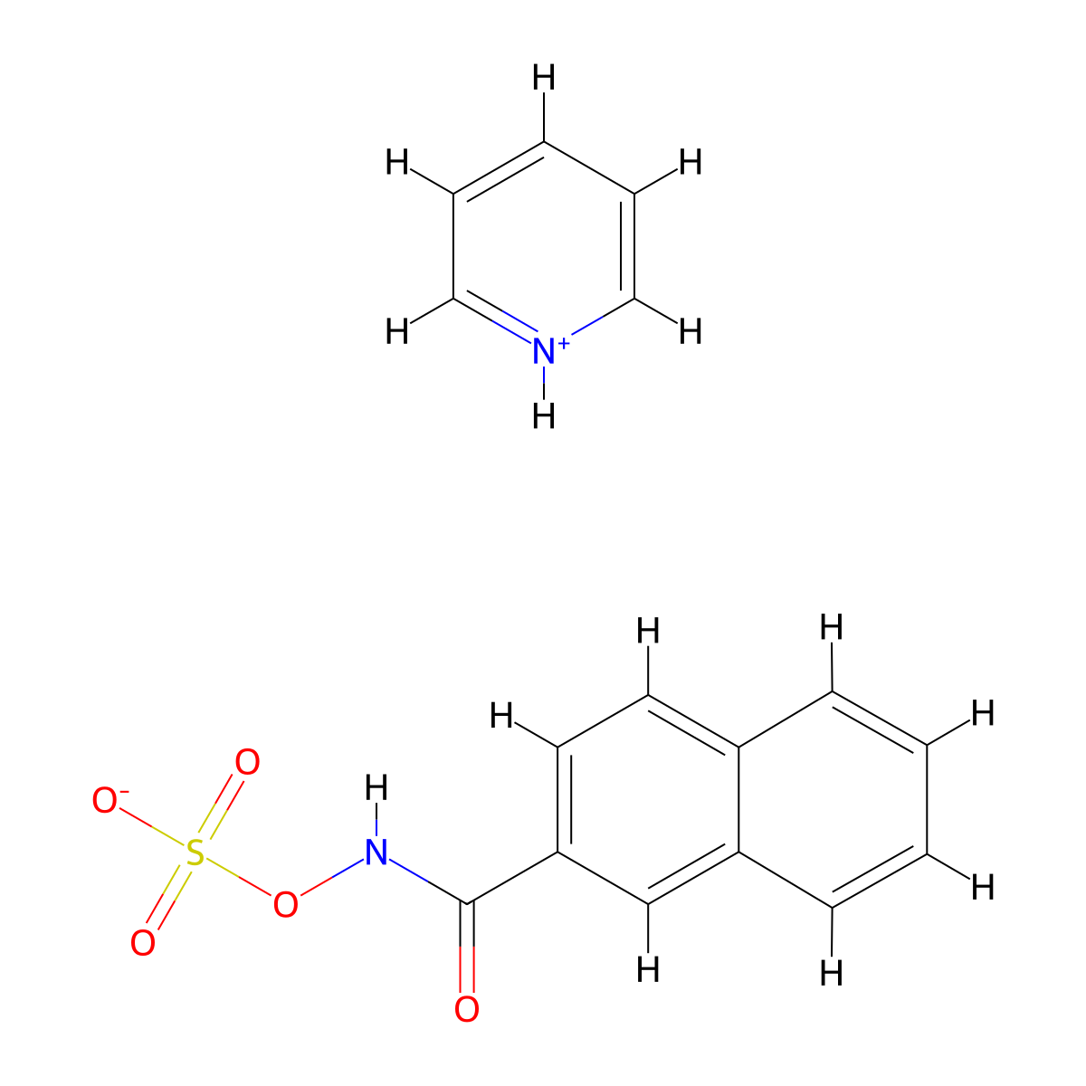 N-2-Naphthoylhydroxylamine-O-sulfonate pyridine molecular structure, CAS 77372-69-1
