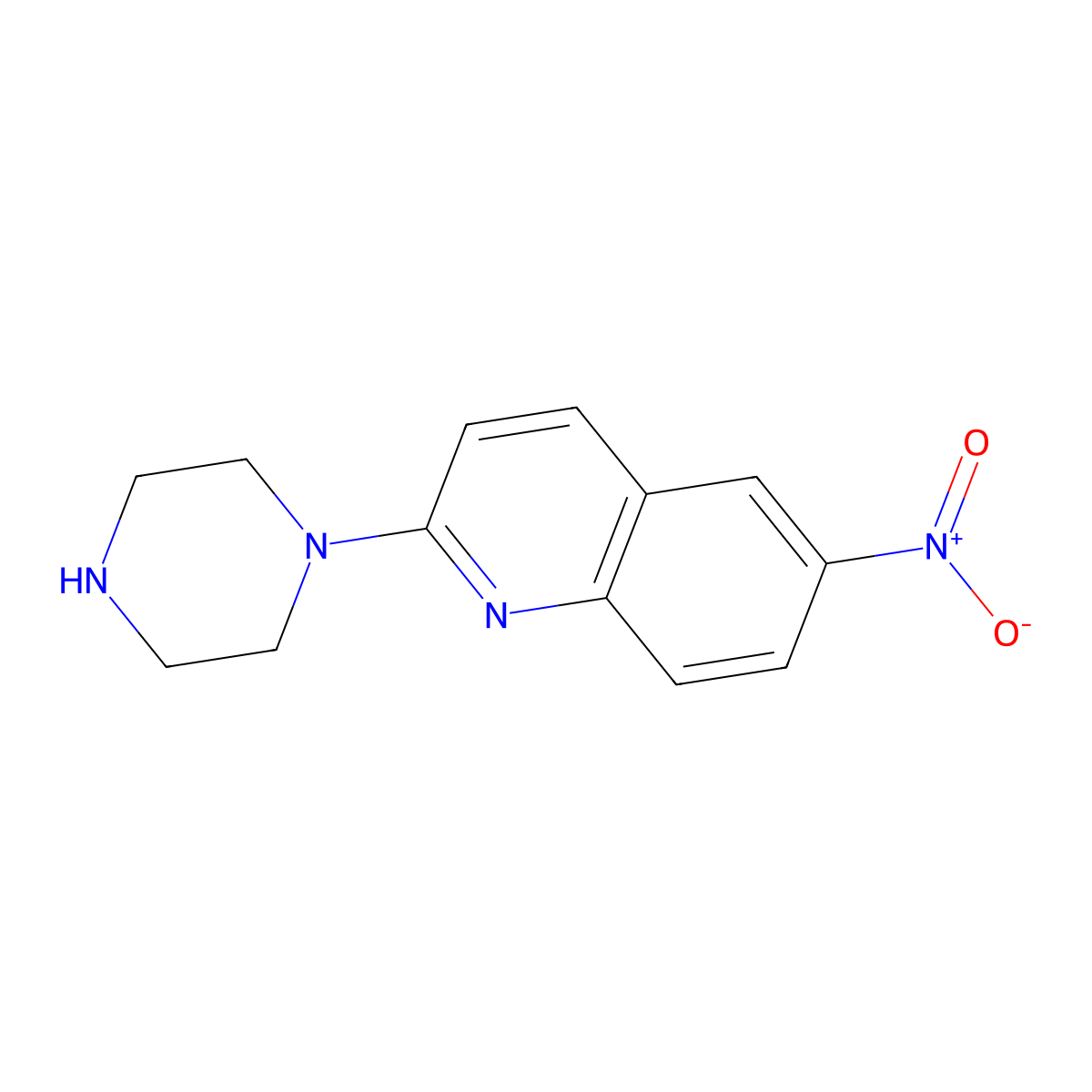 6-Nitroquipazine molecular structure, CAS 77372-73-7